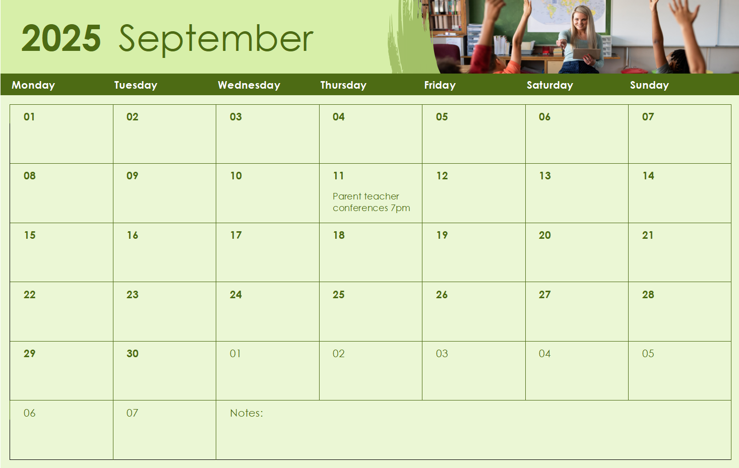 Academic calendar with photos ​Thumbnail​ 