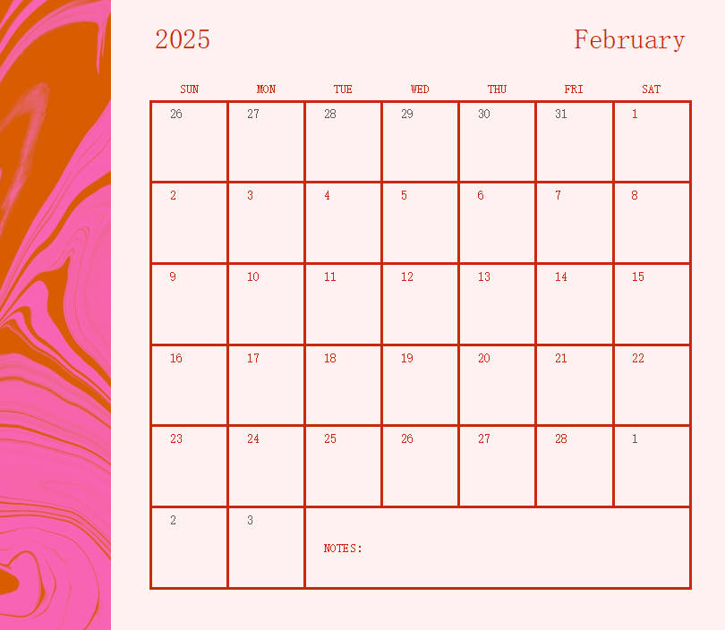 Free 2025 Printable Excel Calendar Template | Editable & Downloadable ​Thumbnail​ 
